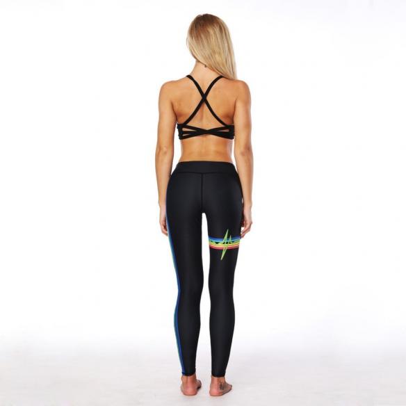 Rainbow Striped Gym Leggings