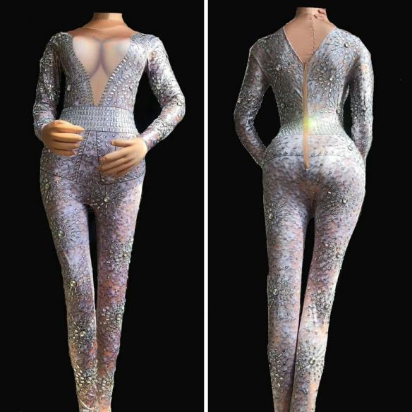 Frost Flower Rhinestone Bodysuit