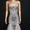 Grey Rhinestone Trailing Dress