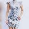 Shining Silver Sequin Crystaled Dress