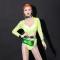 Fluorescent Green Crystallised Rave Leotard