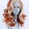  Ginger orange with blonde highlight wavy drag wig