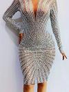 Custom Full Pearl & Rhinestone Dress
