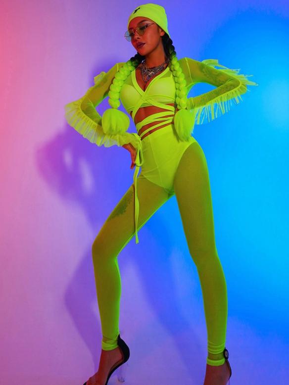 Neon Green mesh suits