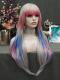 RayWigs Special Offer- Bang Deep Grey Mix Pink and Blue