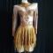 Gold Rhinestone Tassel Dress