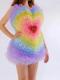 Rainbow mesh dress