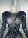 Full Black Rhinestone Dress