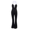 Black and White Bell Bottoms Bodysuit