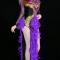 Purple Rhinestone Feather Dress