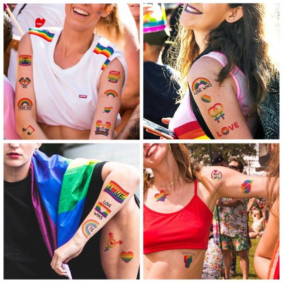 10 Pcs Pride Tattoo Stickers
