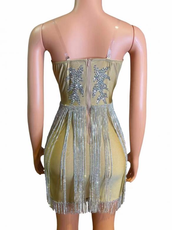 Rhinestone Chain Dress