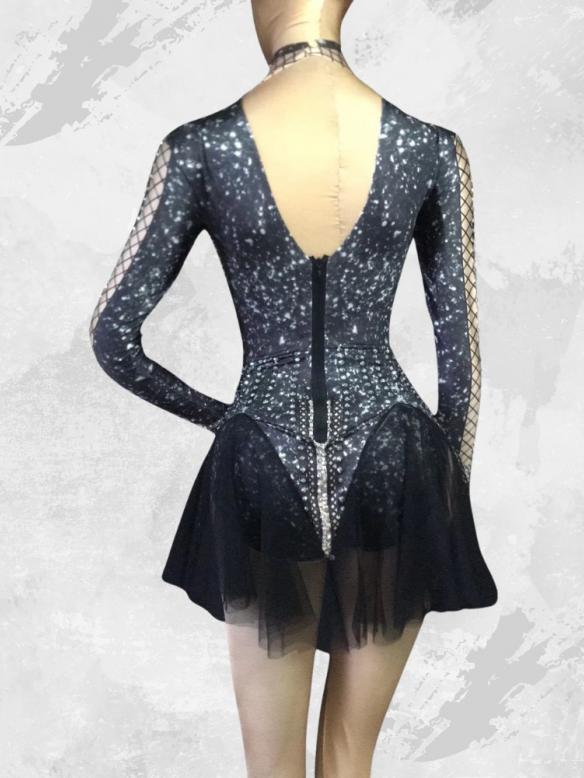 Black Rhinestone Leotard