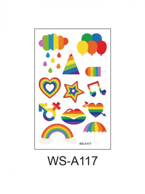 10 Pcs Pride Tattoo Stickers